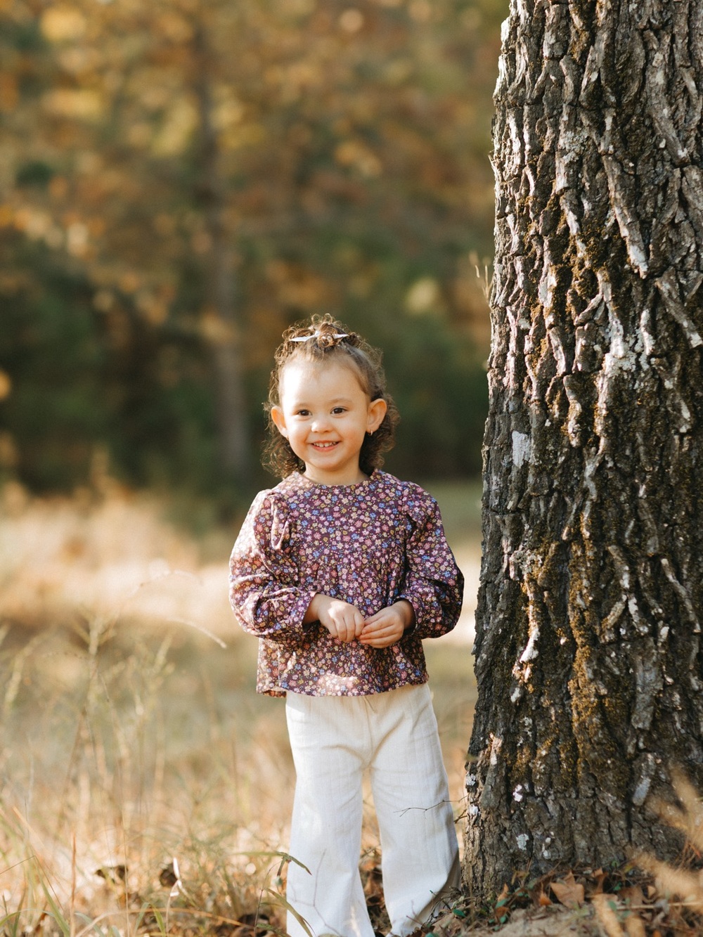Zara Girls' Purple Floral Long-Sleeve Top & pants